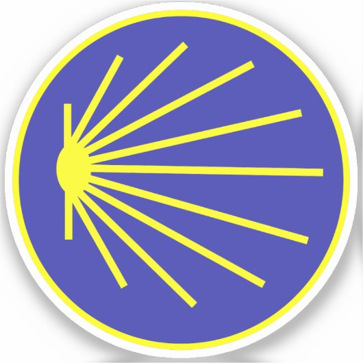 Jakobsweg Pilgermuschel Sticker (Voorkant)