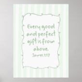 Jakobus 1:17 Bijbelvers Poster elke goede geschenk (Voorkant)