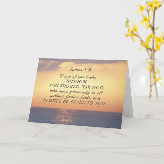 Jakobus 1:5 Als iemand van u een Bijbelvers van wi Kaart (Gele Bloem)
