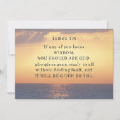 Jakobus 1:5 Als iemand van u geen Bijbelse Kaart h (Voorkant)