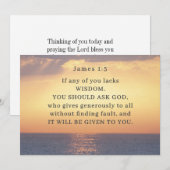 Jakobus 1:5 Als iemand van u geen Bijbelse Kaart h (Voorkant / Achterkant)