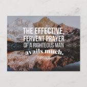 Jakobus 5:16 NKJV Het effectieve vurige gebed Briefkaart (Voorkant)