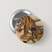 Jakuchu_ 虎図 ronde button 5,7 cm (Voorkant /achterkant)