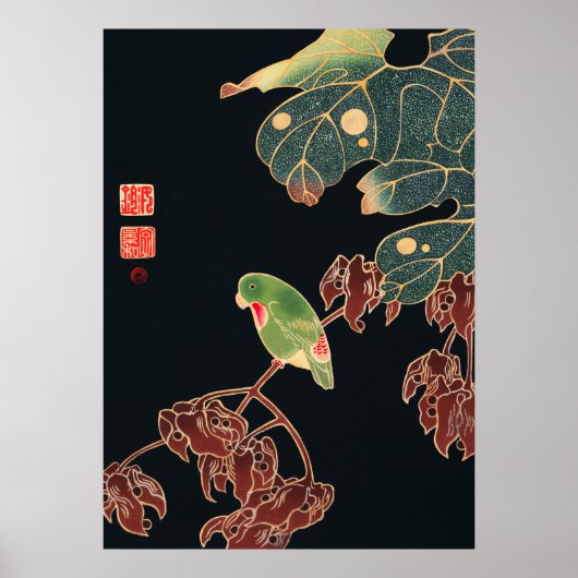 Jakuchu - De Paroquet Poster (Voorkant)