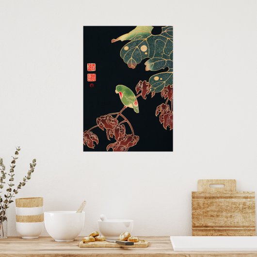 Jakuchu - De Paroquet Poster (Keuken)