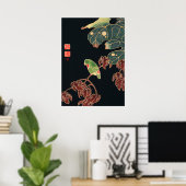 Jakuchu - De Paroquet Poster (Thuiskantoor)