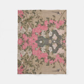 Jakuchu Rose Harmony Fleece Blanket (Voorkant)