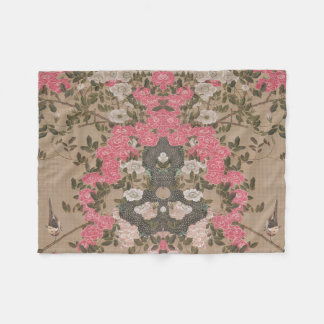 Jakuchu Rose Harmony Fleece Blanket Deken