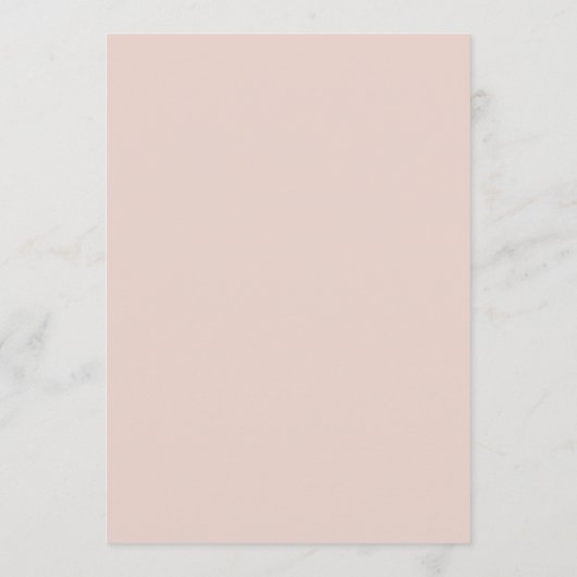 JALAINE Modern Blush Guest Name Dinner Menu (Achterkant)