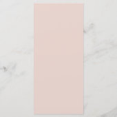 JALAINE Modern Blush Pink Wedding Bord Dank je Menu (Achterkant)