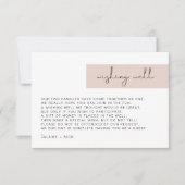 JALAINE Modern Blush Pink Wishing Well Kaart (Voorkant)