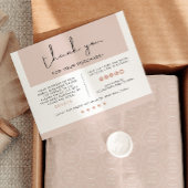 JALAINE Modern Roze Kleine Onderneming Dank u wel Kaart