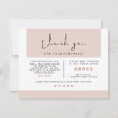 JALAINE Modern Roze Kleine Onderneming Dank u wel Kaart (Voorkant)