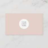JALAINE | Moderne Blush Pink Simple Branding Busin Visitekaartje (Achterkant)
