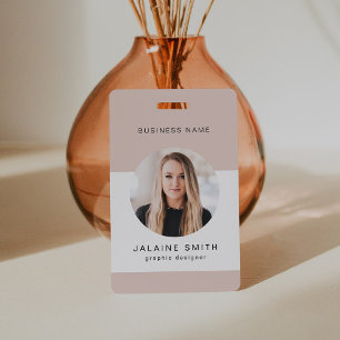 JALAINE Moderne Minimale Blush Business Employee-I Badge