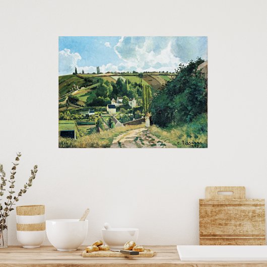 Jalais Hill, Pontoise, beroemd schilderij, Poster (Keuken)