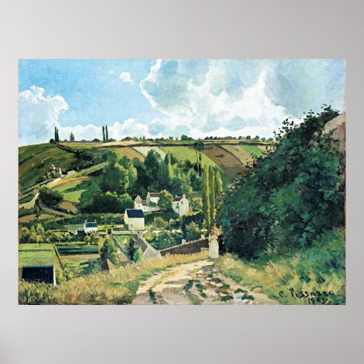 Jalais Hill, Pontoise, beroemd schilderij, Poster (Voorkant)