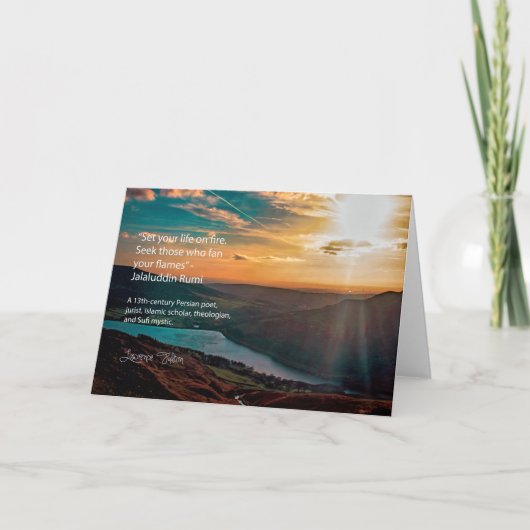 Jalaluddin Rumi - volg uw passiion Kaart (Voorkant)