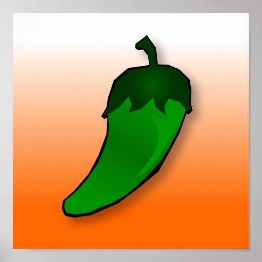 Jalapeno Chile Pepper Canvas Poster (Voorkant)