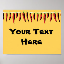 Jalapeno Fiesta Sign Poster