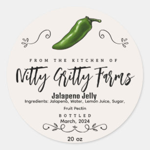 Jalapeno gelei behouden Jam Custom Canning Label