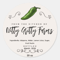 Jalapeno gelei behouden Jam Custom Canning Label