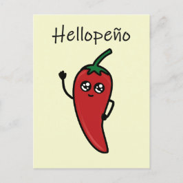 Jalapeño/Hellopeño grappige woordspeling voor post Briefkaart
