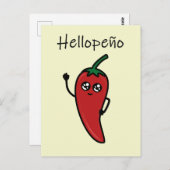Jalapeño/Hellopeño grappige woordspeling voor post Briefkaart (Voorkant / Achterkant)
