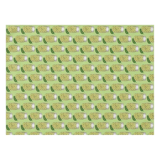 Jalapeno Jalapeño Hot Groene Pepper Relish Jar Tafelkleed (Voorkant (Horizontaal))