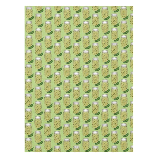 Jalapeno Jalapeño Hot Groene Pepper Relish Jar Tafelkleed (Voorkant)