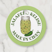 Jalapeno Jalapeño Hot Pepper Relish Gemaakt door I Bedankjes Labels (Voorkant)