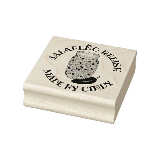 Jalapeno Jalapeño Hot Pepper Relish Gemaakt door I Rubberstempel (Stempel)