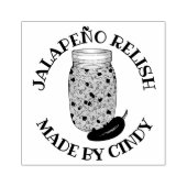 Jalapeno Jalapeño Hot Pepper Relish Gemaakt door I Rubberstempel (Afrduk)