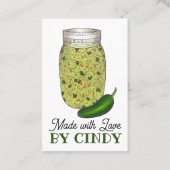 Jalapeno Jalapeño Hot Pepper Relish Gemaakt door I Visitekaartje (Voorkant)