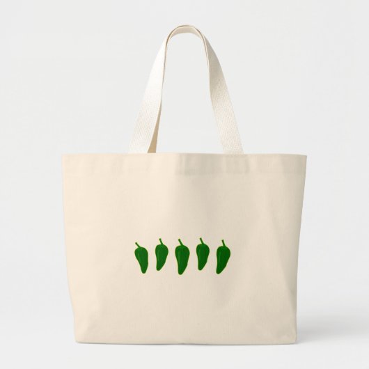 Jalapeno (Jalapeño) Peppers Logo Grote Tote Bag (Voorkant)