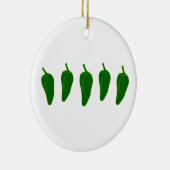 Jalapeno (Jalapeño) Peppers Logo Keramisch Ornament (Rechts)