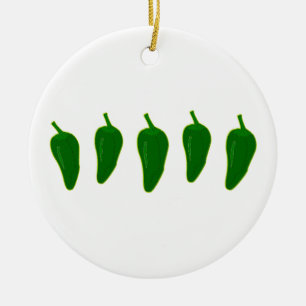 Jalapeno (Jalapeño) Peppers Logo Keramisch Ornament