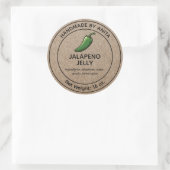 Jalapeno Jelly Canning Jar Label Kraft Papierstijl (Tas)