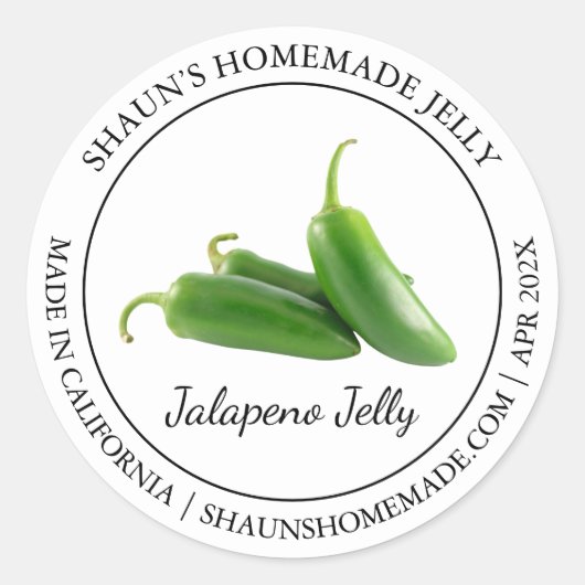 Jalapeno Jelly Modern label (Voorkant)