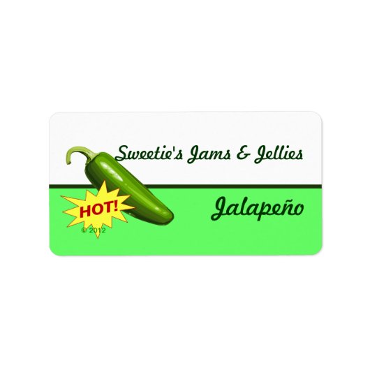 Jalapeño Pepper Labels (Voorkant)