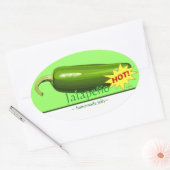 Jalapeno Pepper Ovale Stickers (Envelop)