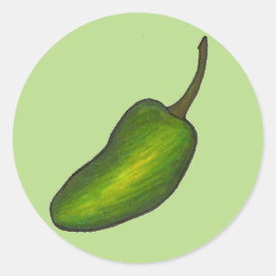 Jalapeno Pepper Spicy Hot Green Jalapenos Veggie Ronde Sticker