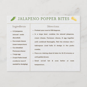 Jalapeno Popper Bites Thanksgiving Recept Kaart