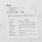 Jalapeno Popper Bites Thanksgiving Recept Kaart (Voorkant / Achterkant)