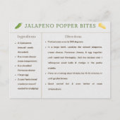 Jalapeno Popper Bites Thanksgiving Recept Kaart (Voorkant)