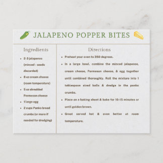 Jalapeno Popper Happeningen Thanksgiving Receptkaa Briefkaart