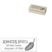 Jalapeno Spicy Hot Pepper Vegetable Personalized Rubberstempel (Gestempeld)