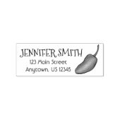 Jalapeno Spicy Hot Pepper Vegetable Personalized Rubberstempel (Afrduk)