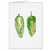 Jalapeño Waterverf Print Wenskaart (Voorkant)