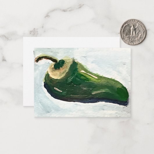 Jalapeñopeper Notitiekaartje (Voorkant / Achterkant in situ)